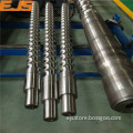 nitrided or bimetallic anti weary screw barrel for plastic sheet extruder